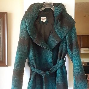 COPY - Mossimo Wrap Coat Teal & Black multi-colored XXL